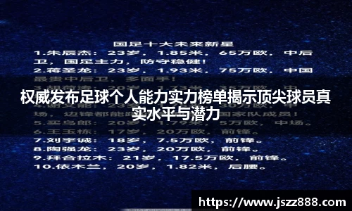 权威发布足球个人能力实力榜单揭示顶尖球员真实水平与潜力